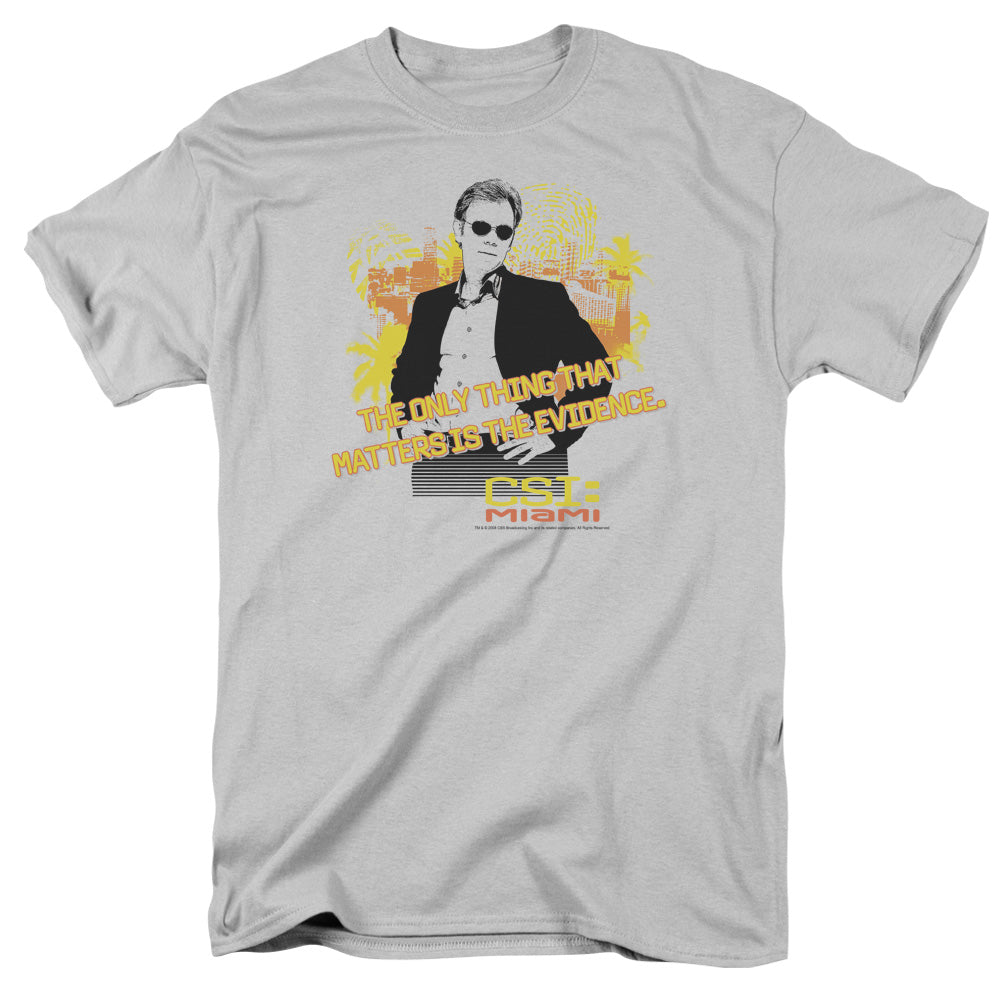 Csi Miami Hand On Hips Mens T Shirt Silver