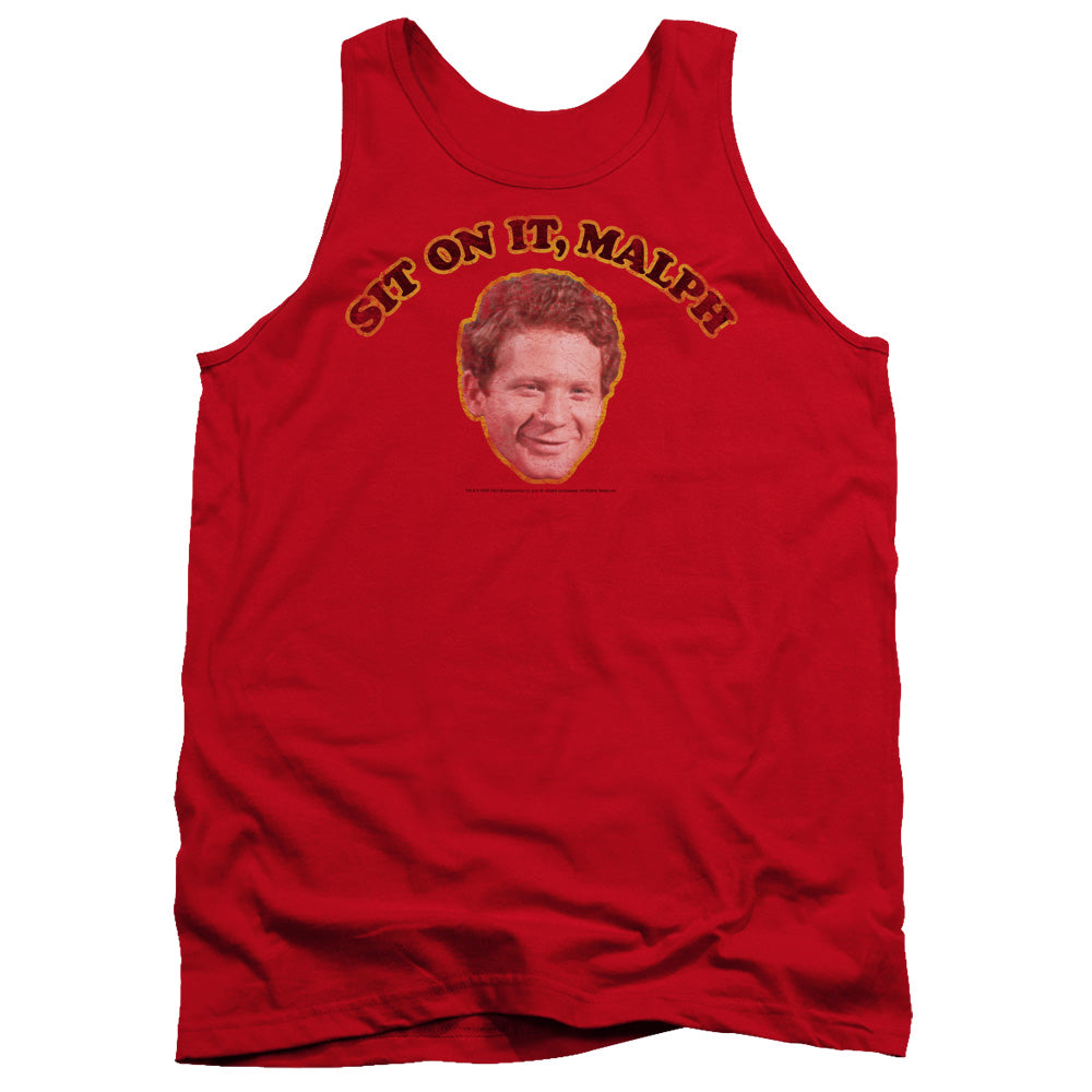 Happy Days Sit On It Malph Mens Tank Top Shirt Red Officially Licensed