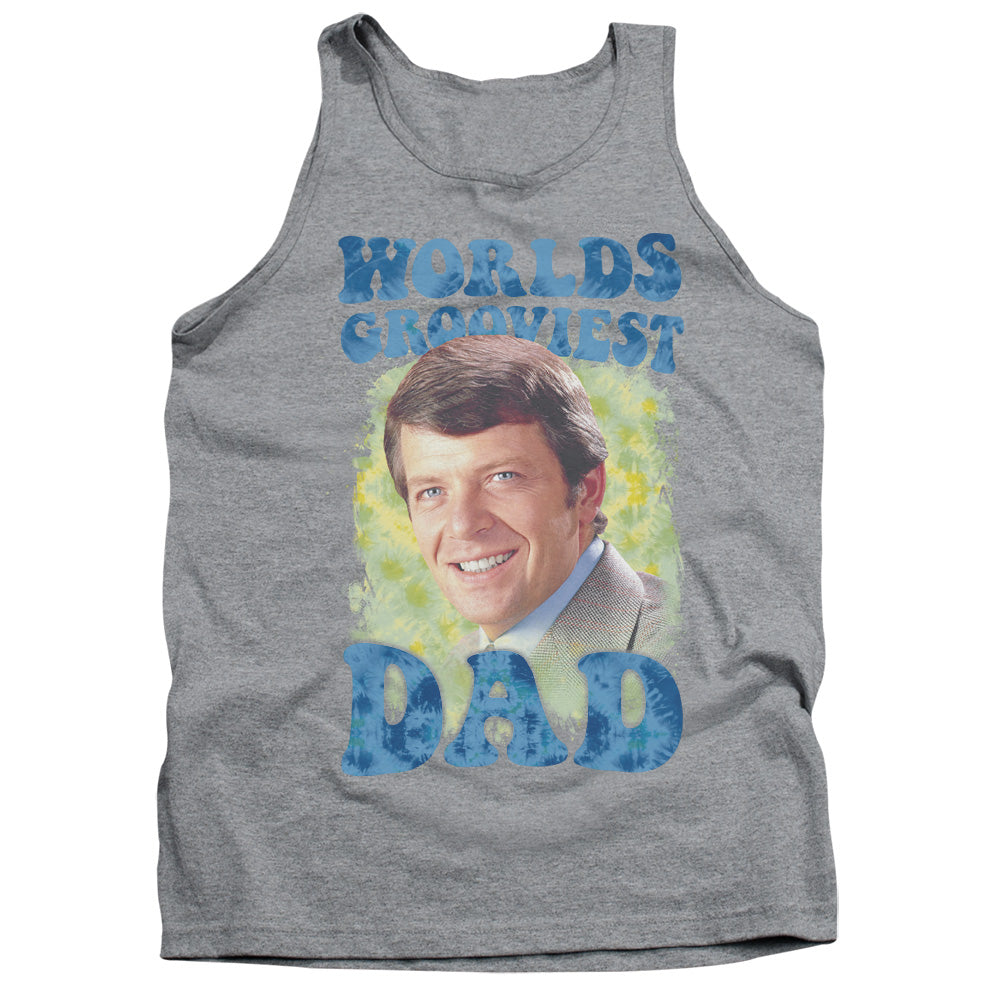 Brady Bunch Worlds Grooviest Mens Tank Top Shirt Athletic Heather Officially Licensed