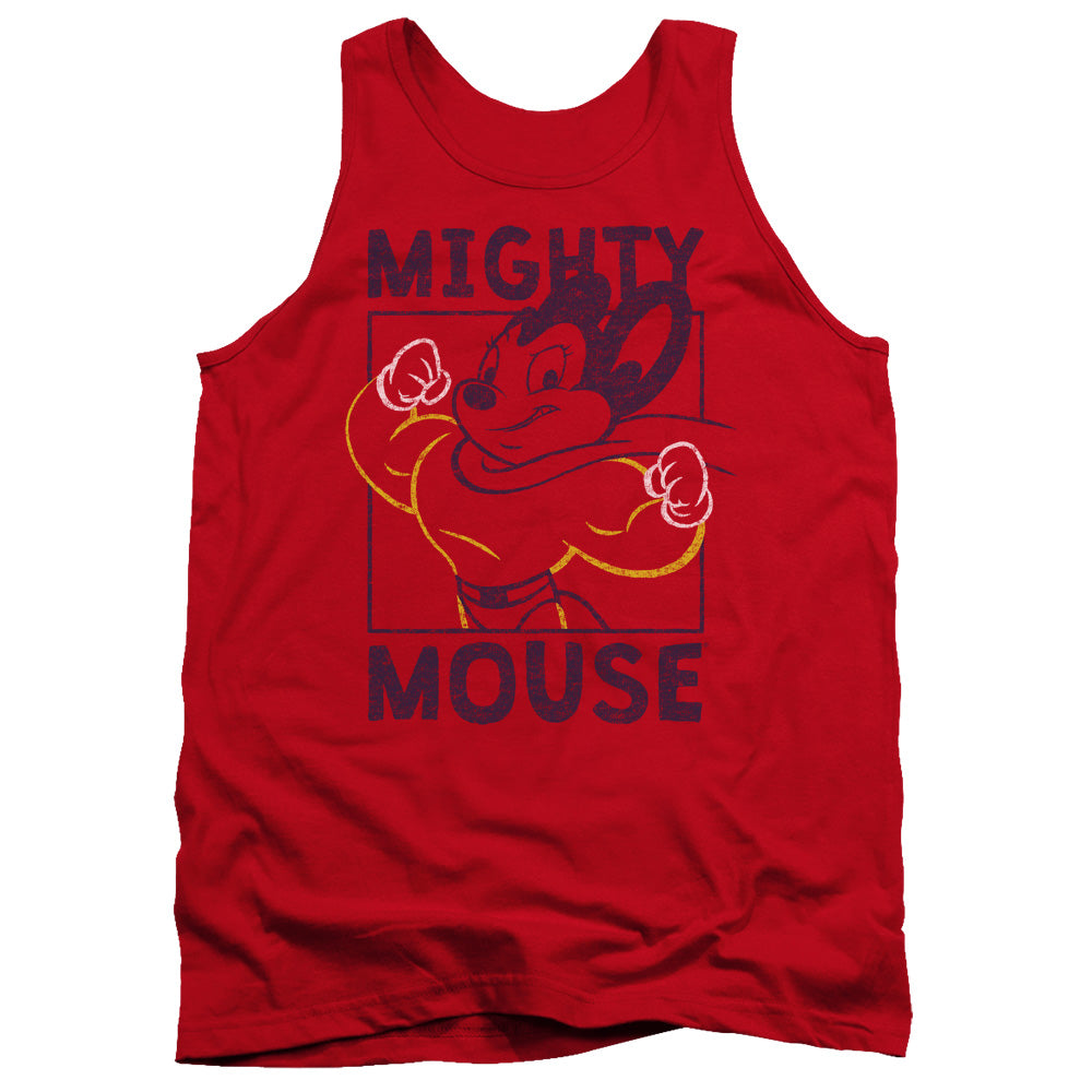 Mighy Mouse Break The Box Mens Tank Top Shirt Red Officially Licensed