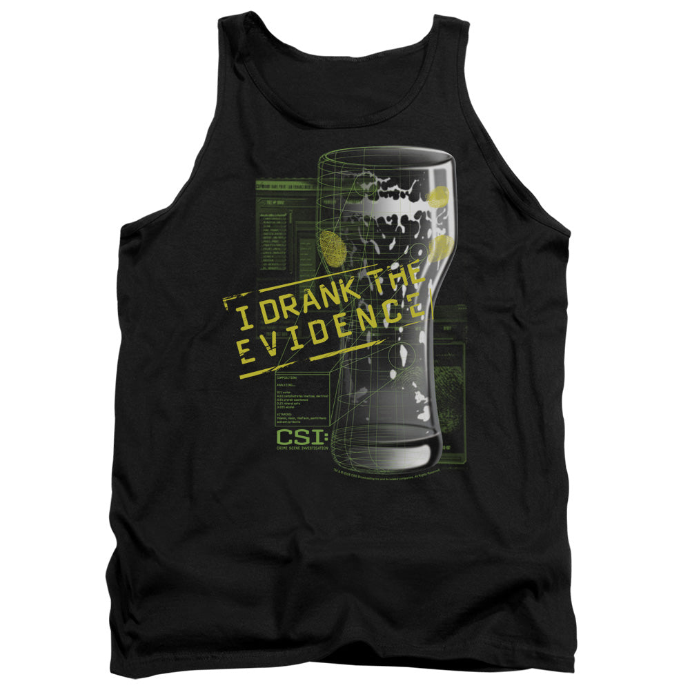 Csi I Drank The Evidence Mens Tank Top Shirt Black Officially Licensed