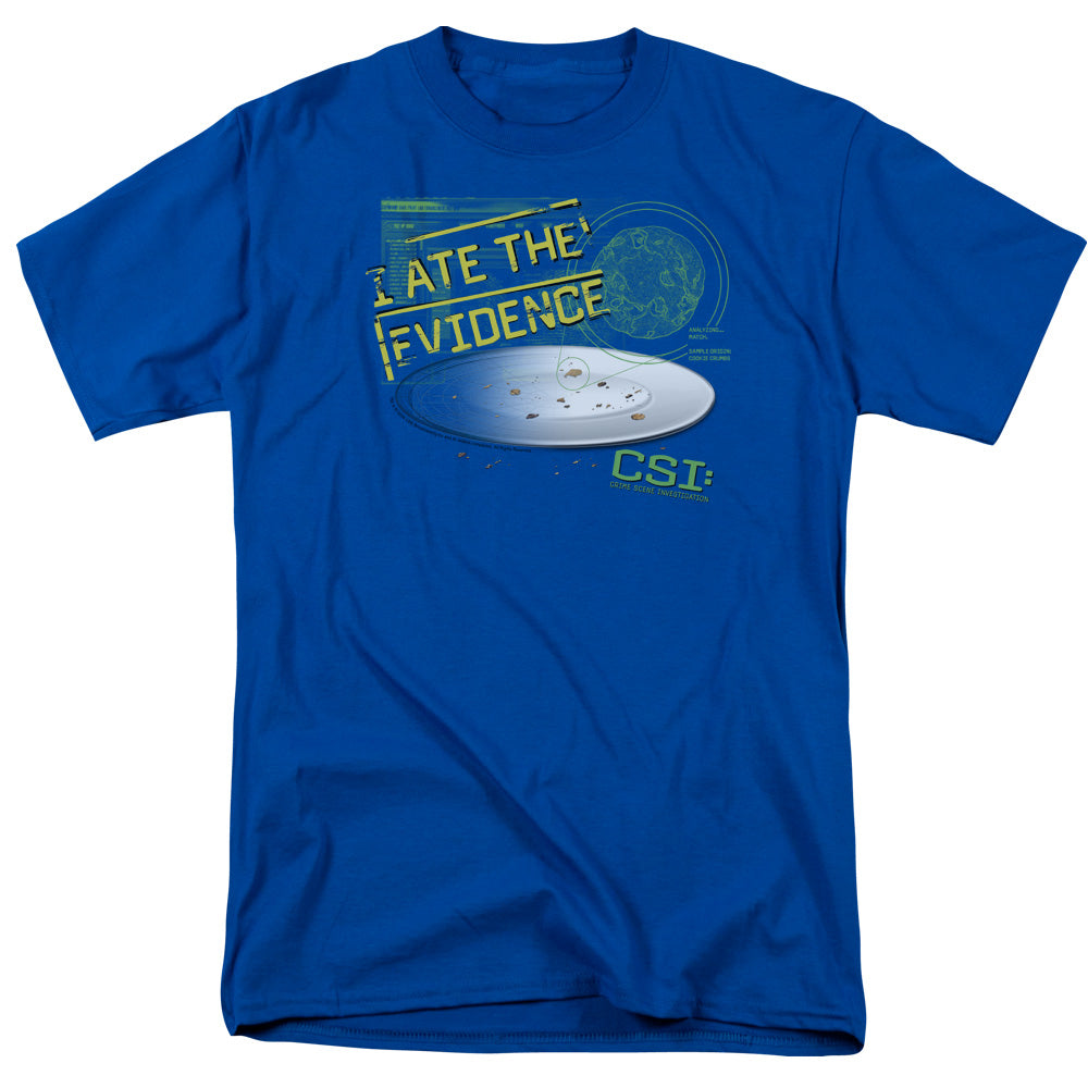 Csi I Ate The Evidence Mens T Shirt Royal Blue Officially Licensed