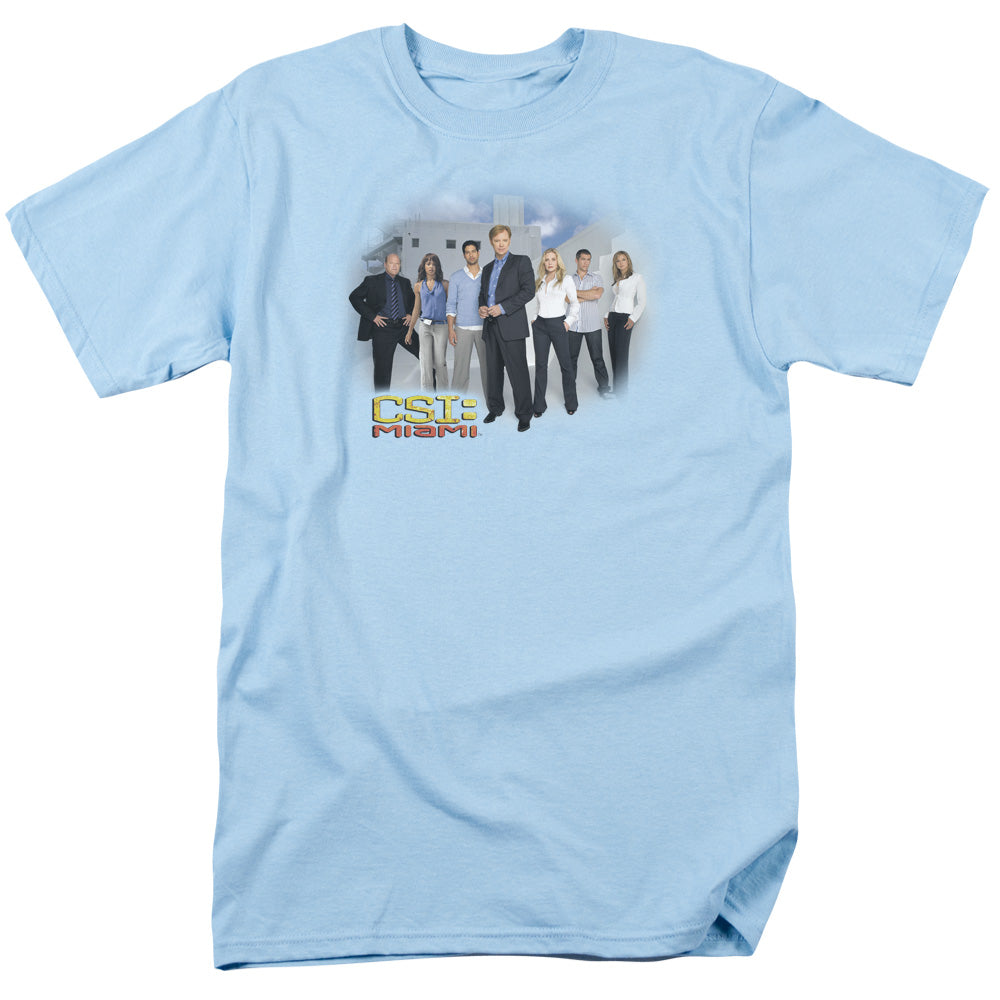 Csi Miami Cast Mens T Shirt Light Blue