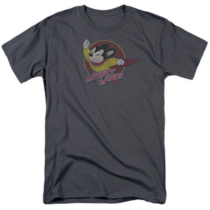 Mighty Mouse Mighty Circle Mens T Shirt Charcoal