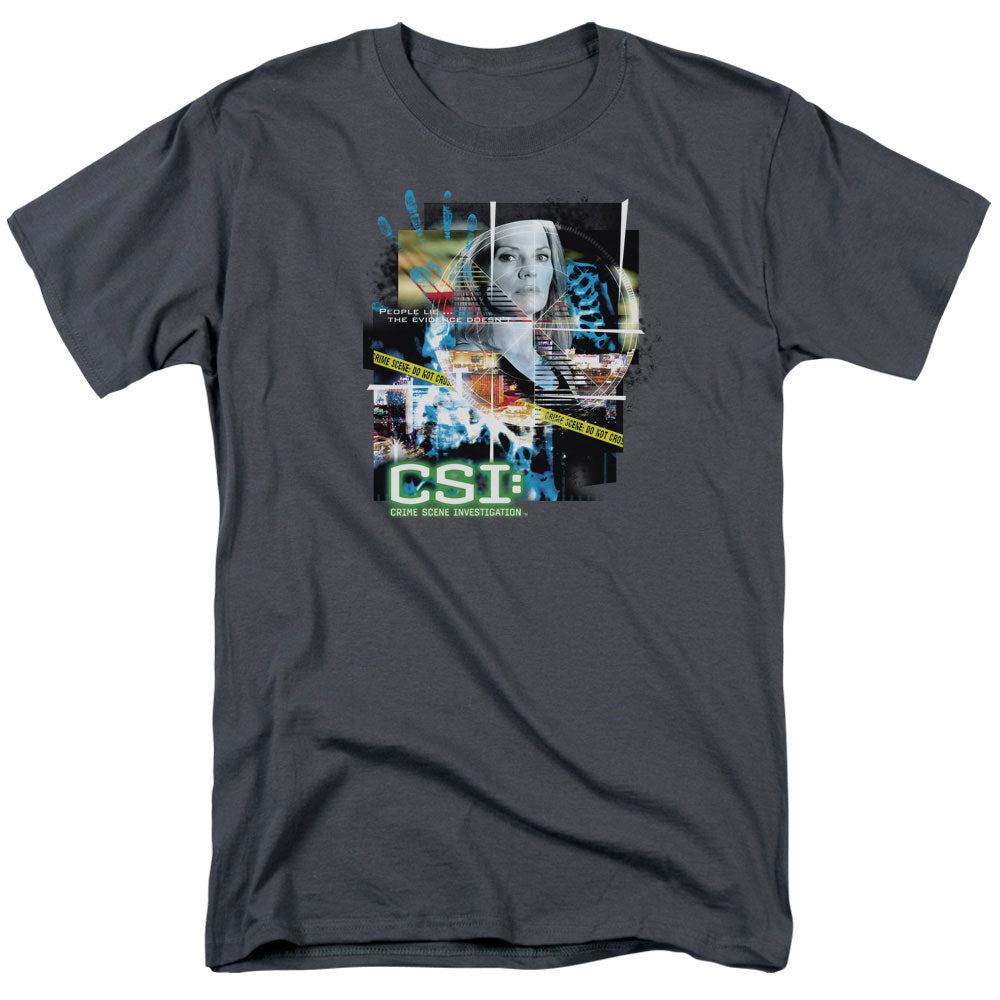 Csi Evidence Collage Mens T Shirt Charcoal