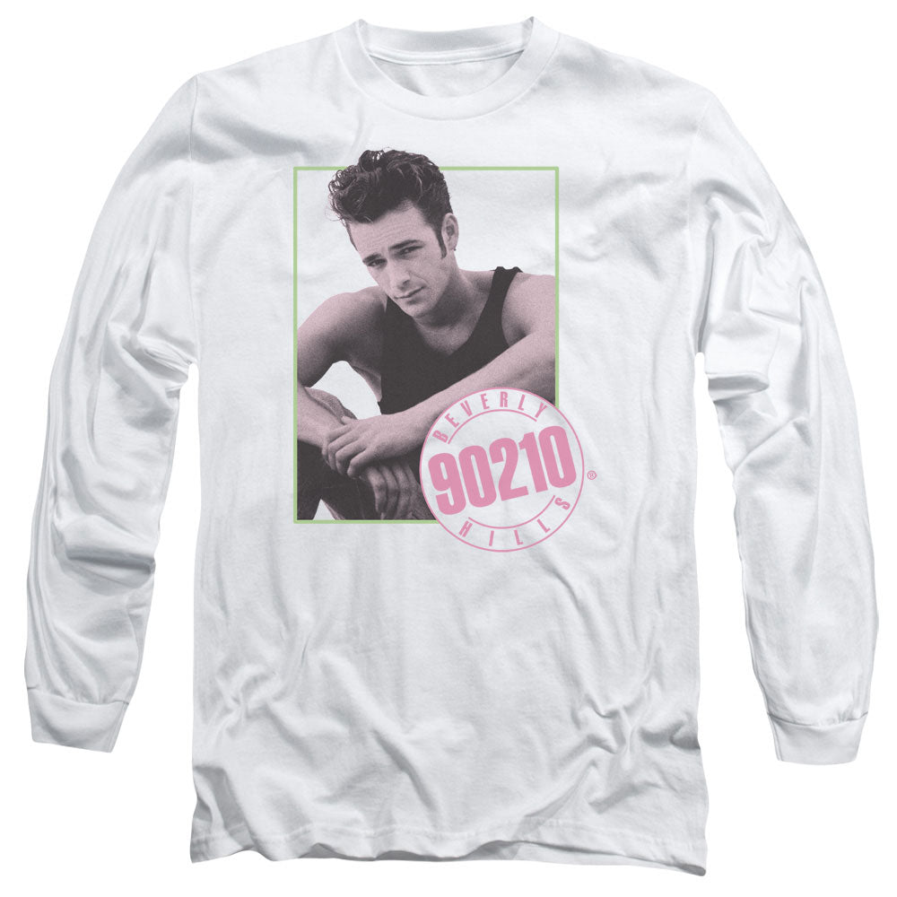 90210 Dylan Mens Long Sleeve Shirt White Officially Licensed