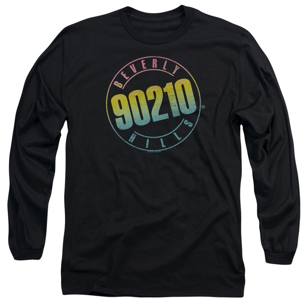 90210 Color Blend Logo Mens Long Sleeve Shirt Black Officially Licensed