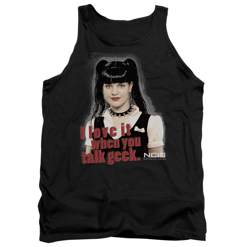Ncis Geek Talk Mens Tank Top Shirt Black Officially Licensed
