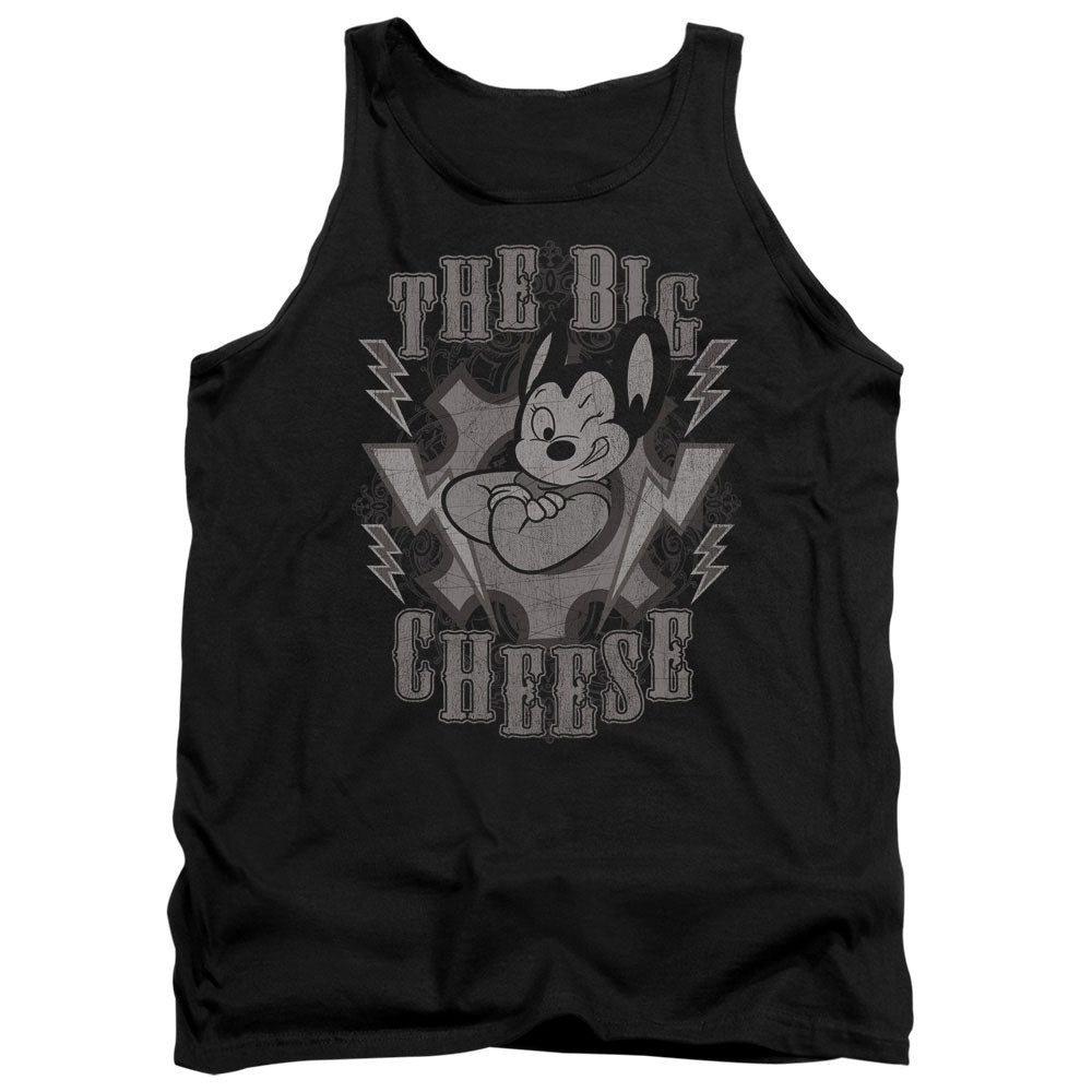 Mighty Mouse The Big Cheese Mens Tank Top Shirt Black Officially Licensed
