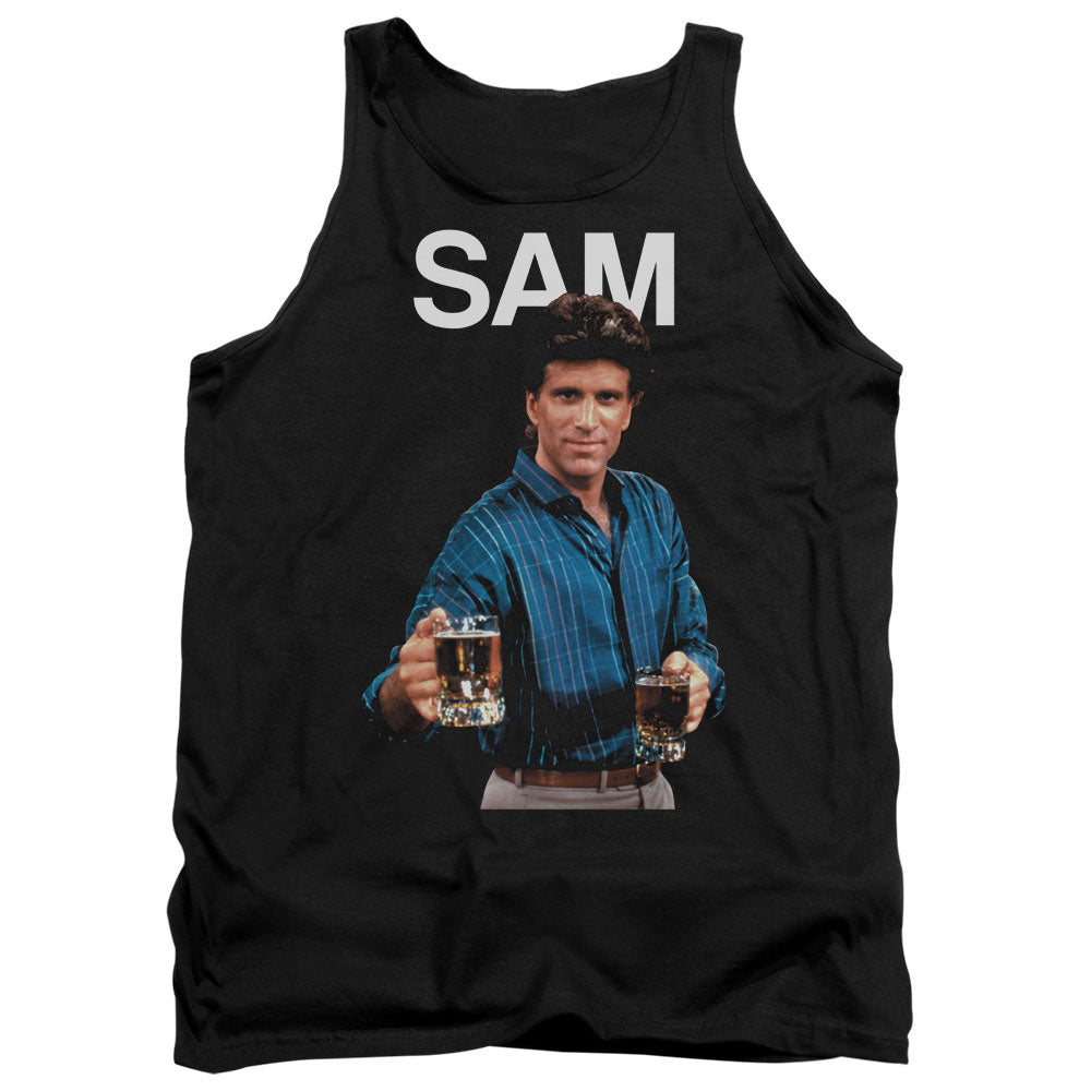 Cheers Sam Mens Tank Top Shirt Black Officially Licensed