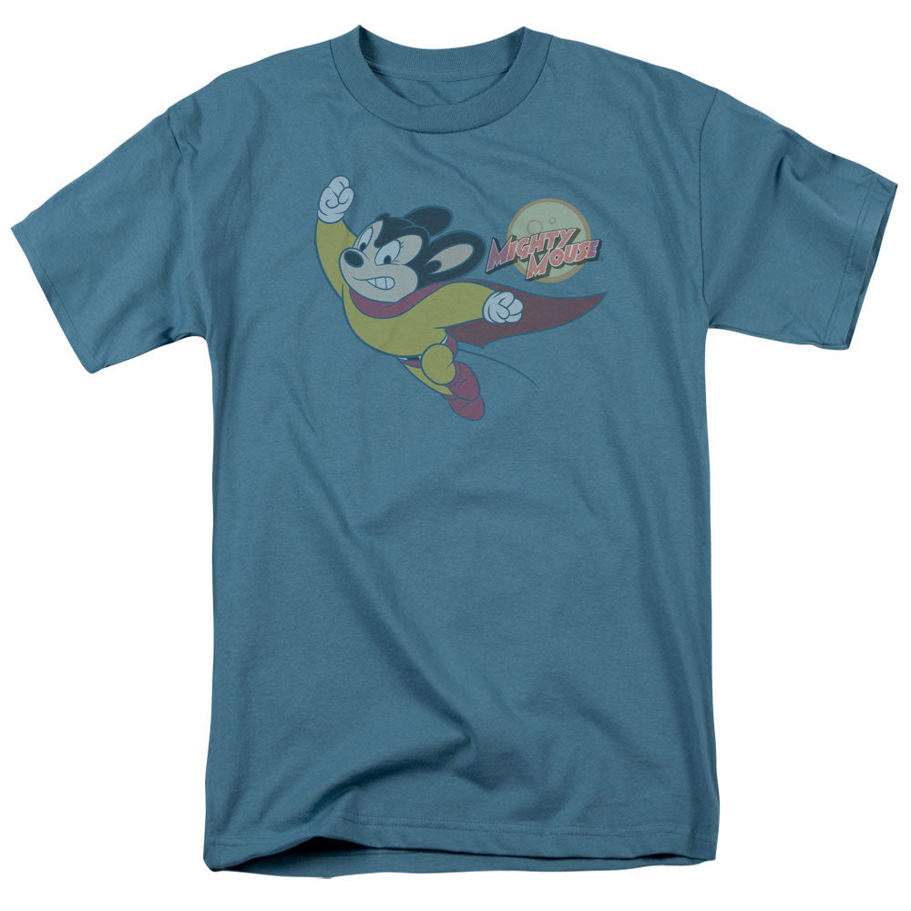 Mighty Mouse To The Sky Mens T Shirt Slate Officially Licensed