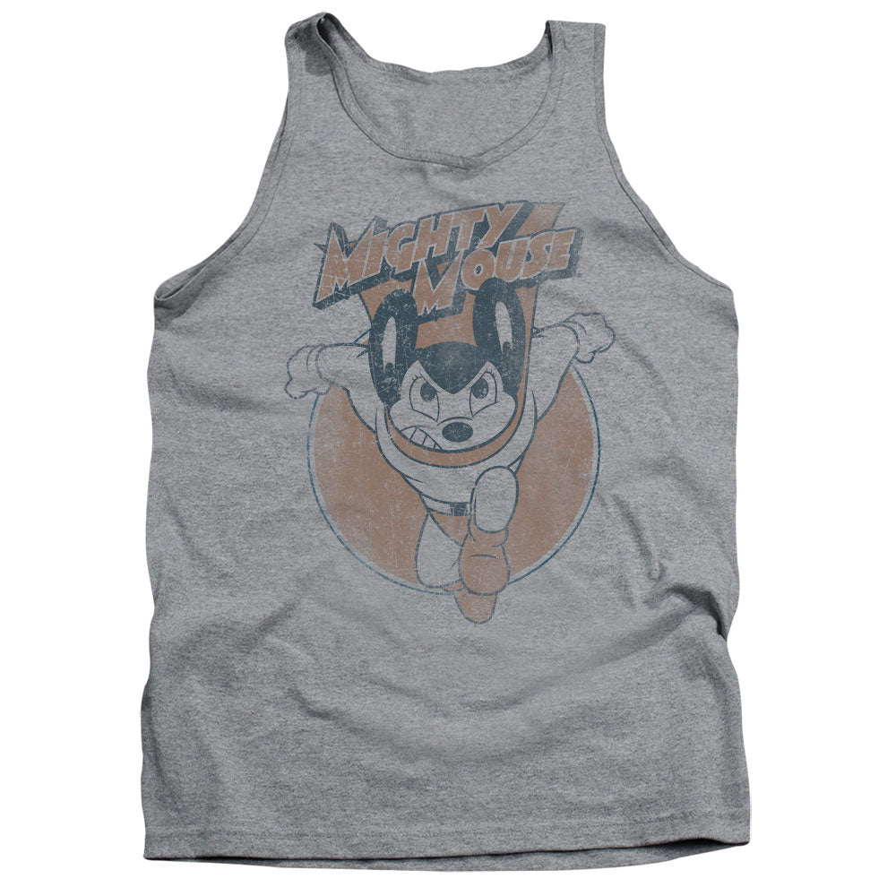 Mighty Mouse Flying With Purpose Mens Tank Top Shirt Athletic Heather Officially Licensed