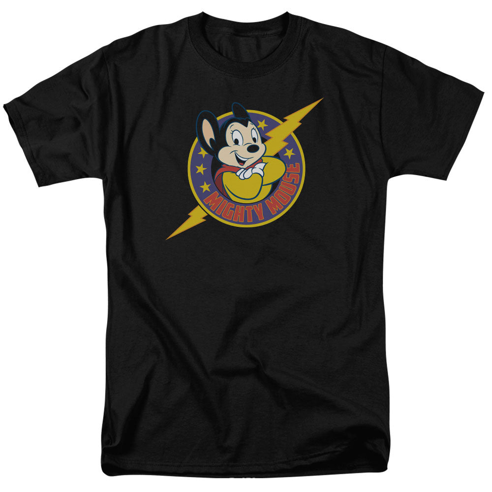 Mighty Mouse Mighty Hero Mens T Shirt Black Officially Licensed