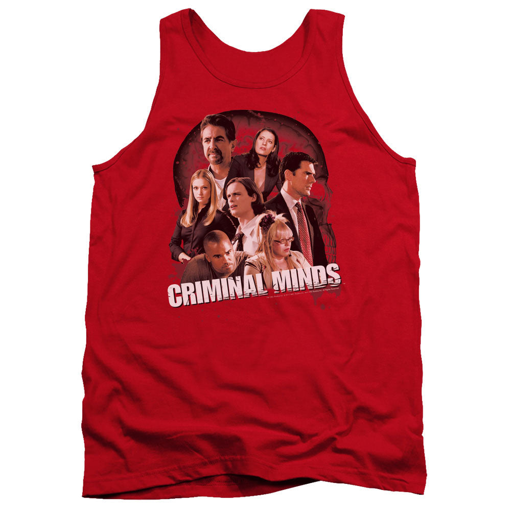 Criminal Minds Brain Trust Mens Tank Top Shirt Red Officially Licensed