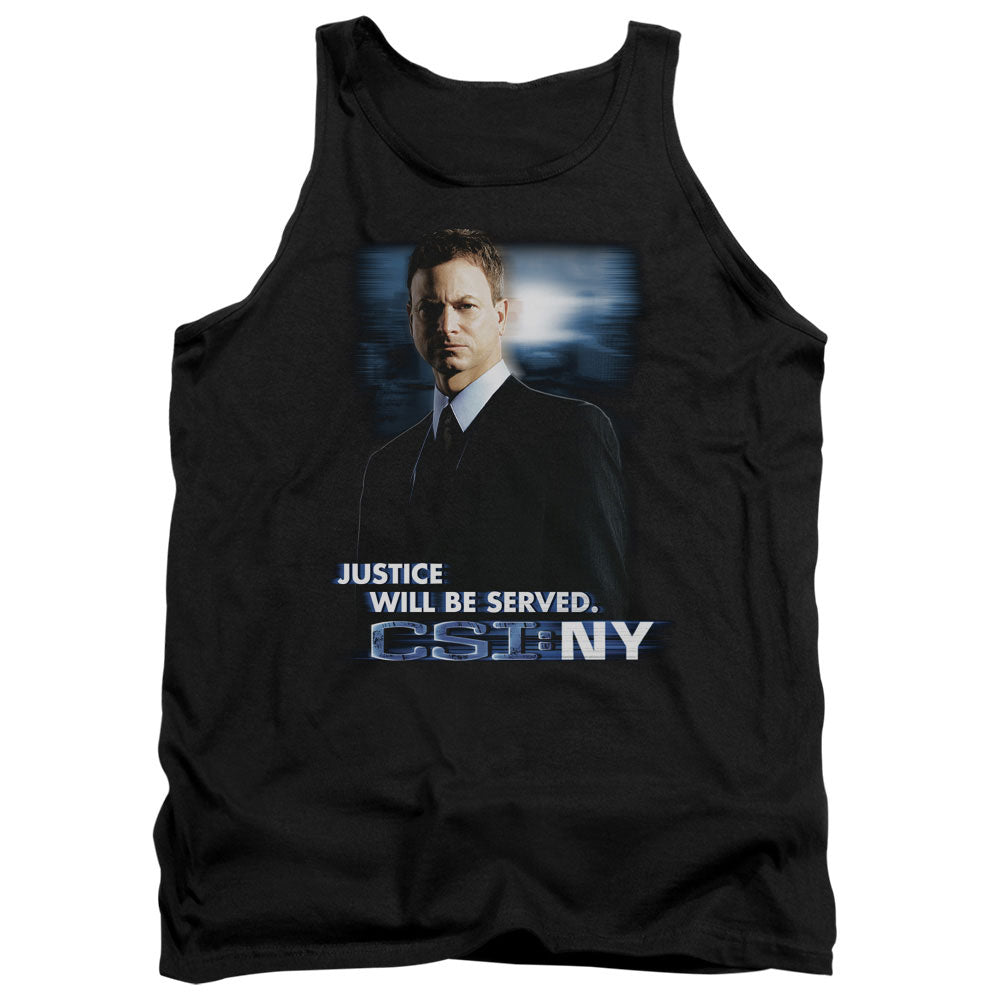 Csi:Ny Justice Served Mens Tank Top Shirt Black Officially Licensed