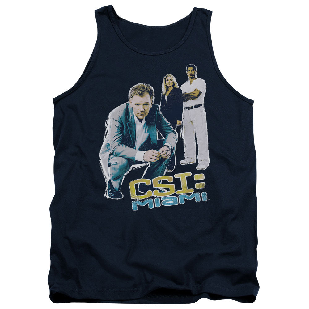 Csi:Miami In Perspective Mens Tank Top Shirt Navy Officially Licensed