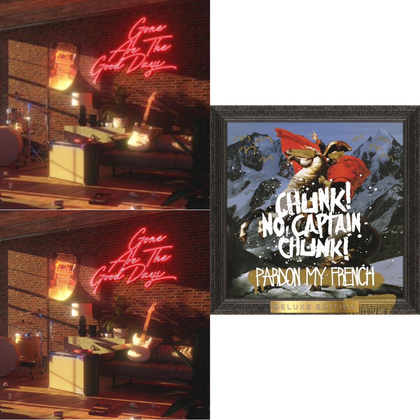 Captain Chunk! Chunk! No - Gone Are The Good Days (2LP Vinyl/Pastel Pink Vinyl/Import) & Gone Are The Good Days (Translucent Tiger's Eye Vinyl/2LP Vinyl) & Pardon My French (10Th Anniversary) (Deluxe) (Red Smoke Vinyl/2LP Vinyl) - Bundle