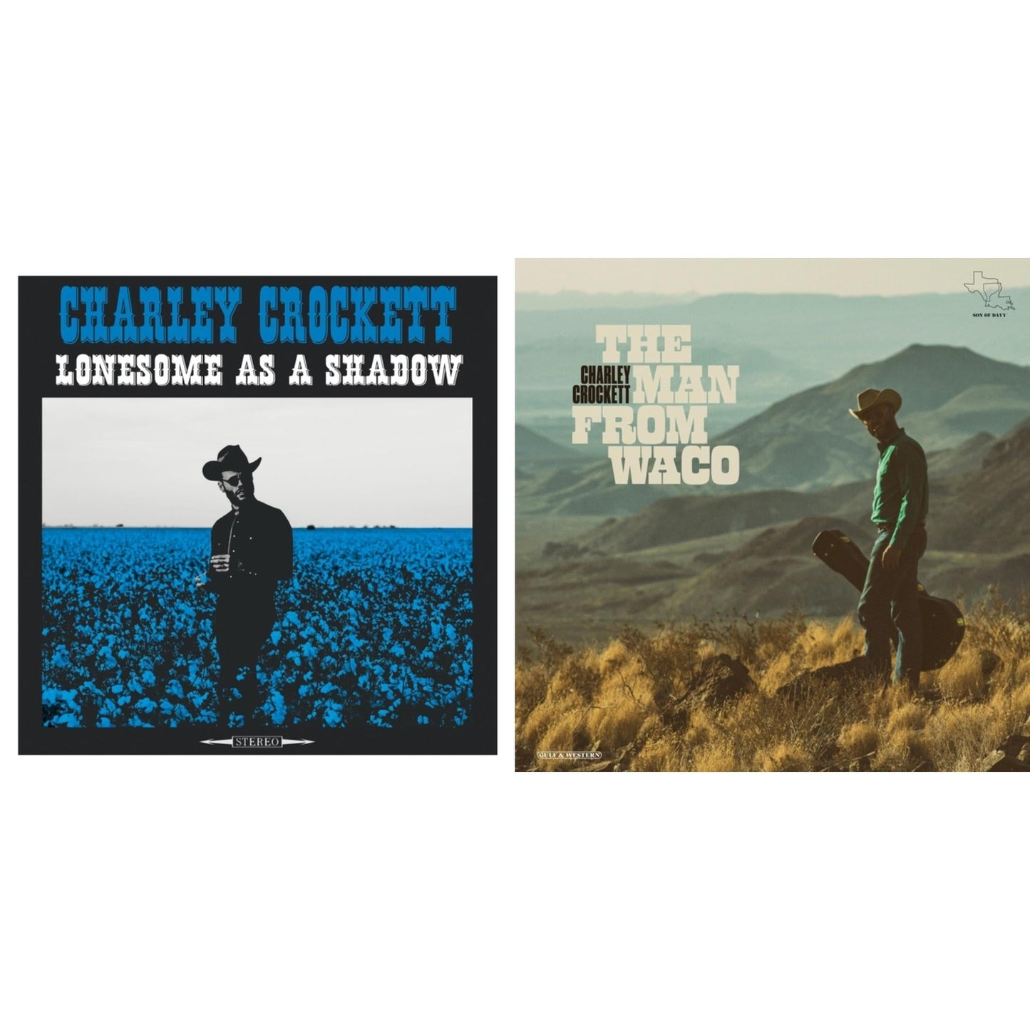 Charley Crockett - Lonesome As A Shadow & Man From Waco - LP Vinyl Bundle