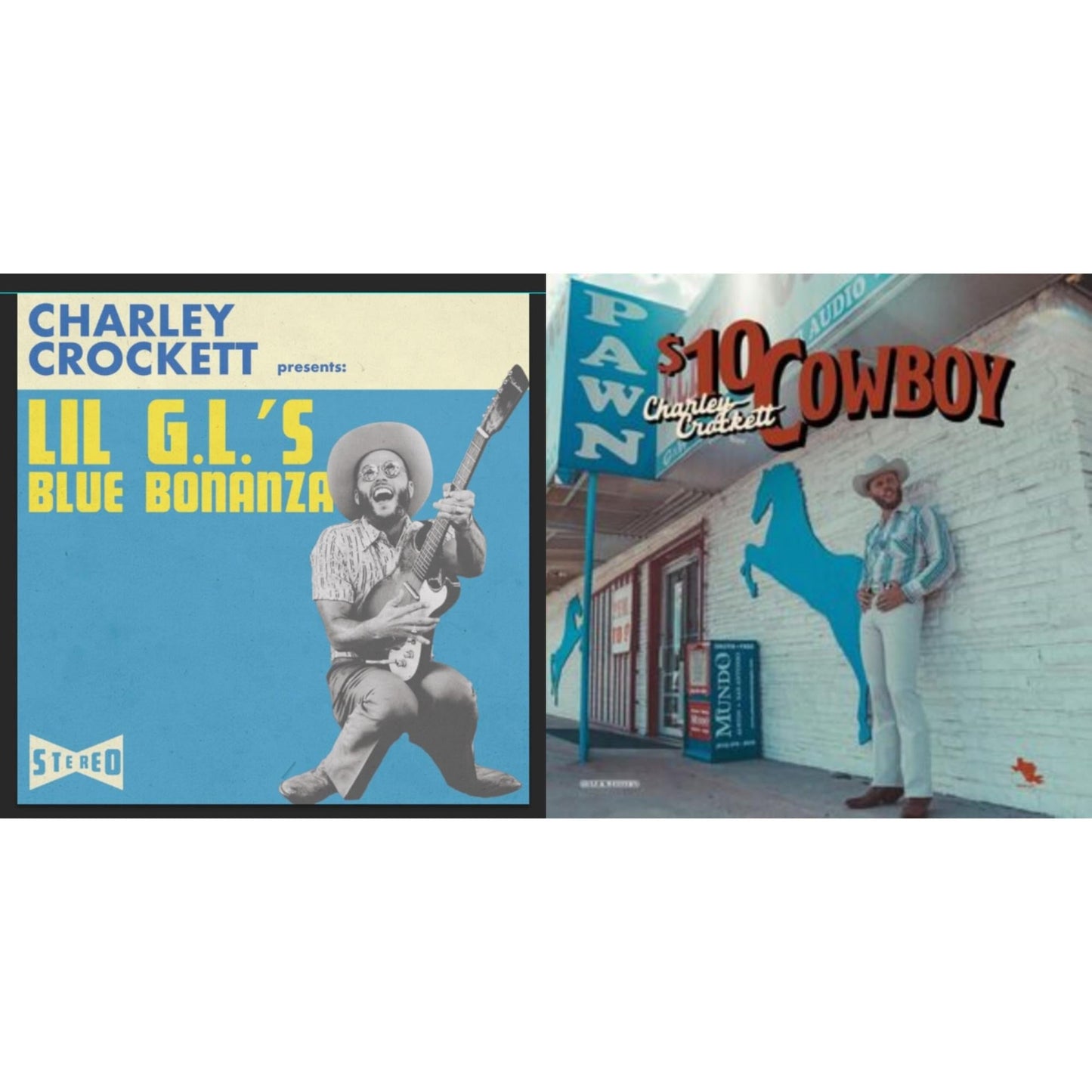Charley Crockett - Lil G.L.'S Blue Bonanza & $10 Cowboy - LP Vinyl Bundle