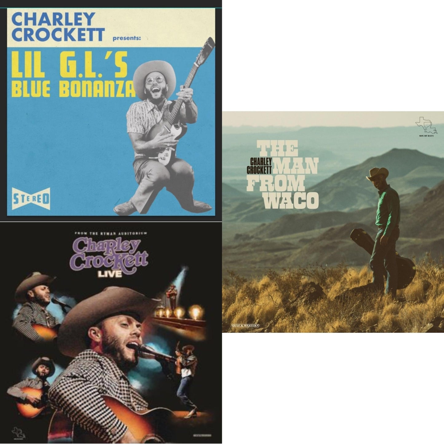 Charley Crockett - Lil G.L.'S Blue Bonanza & Live From The Ryman (2LP) & Man From Waco