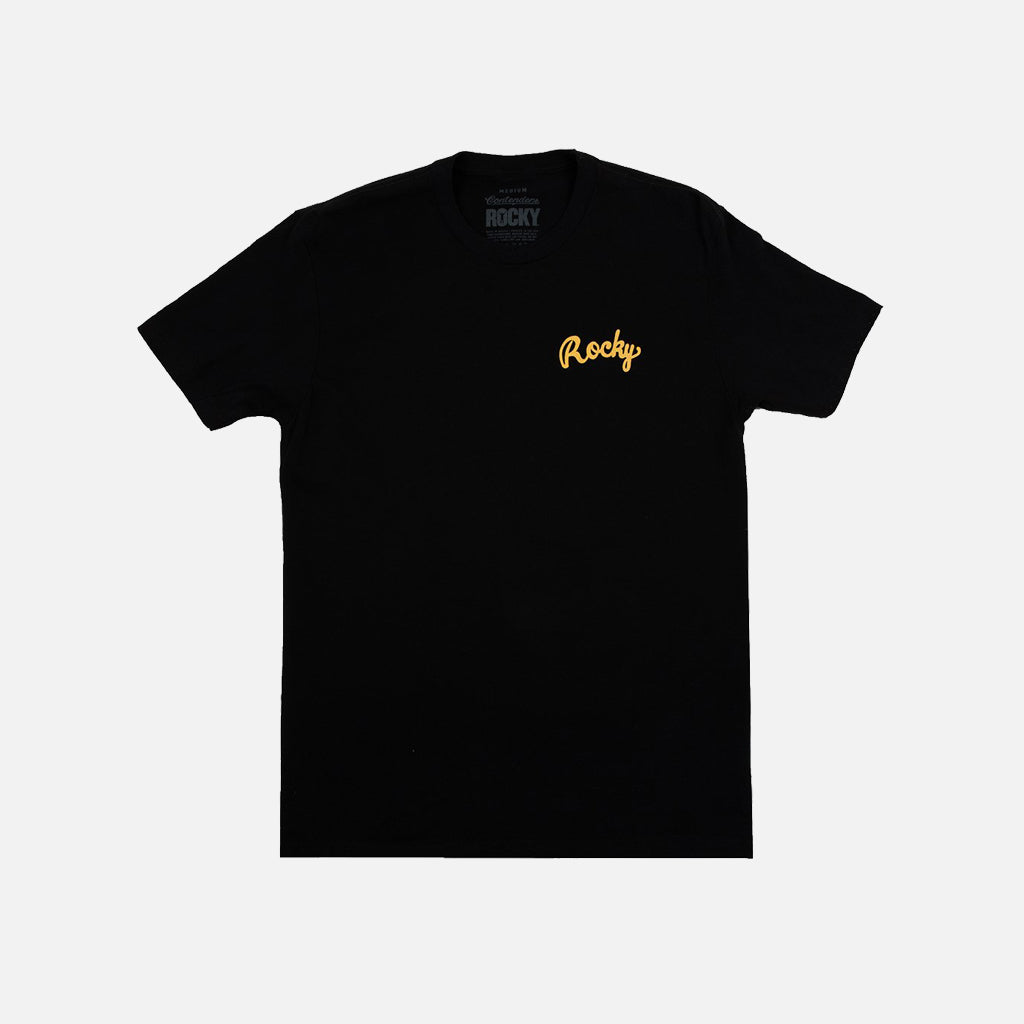 Rocky Satin Tiger Mens T Shirt Black