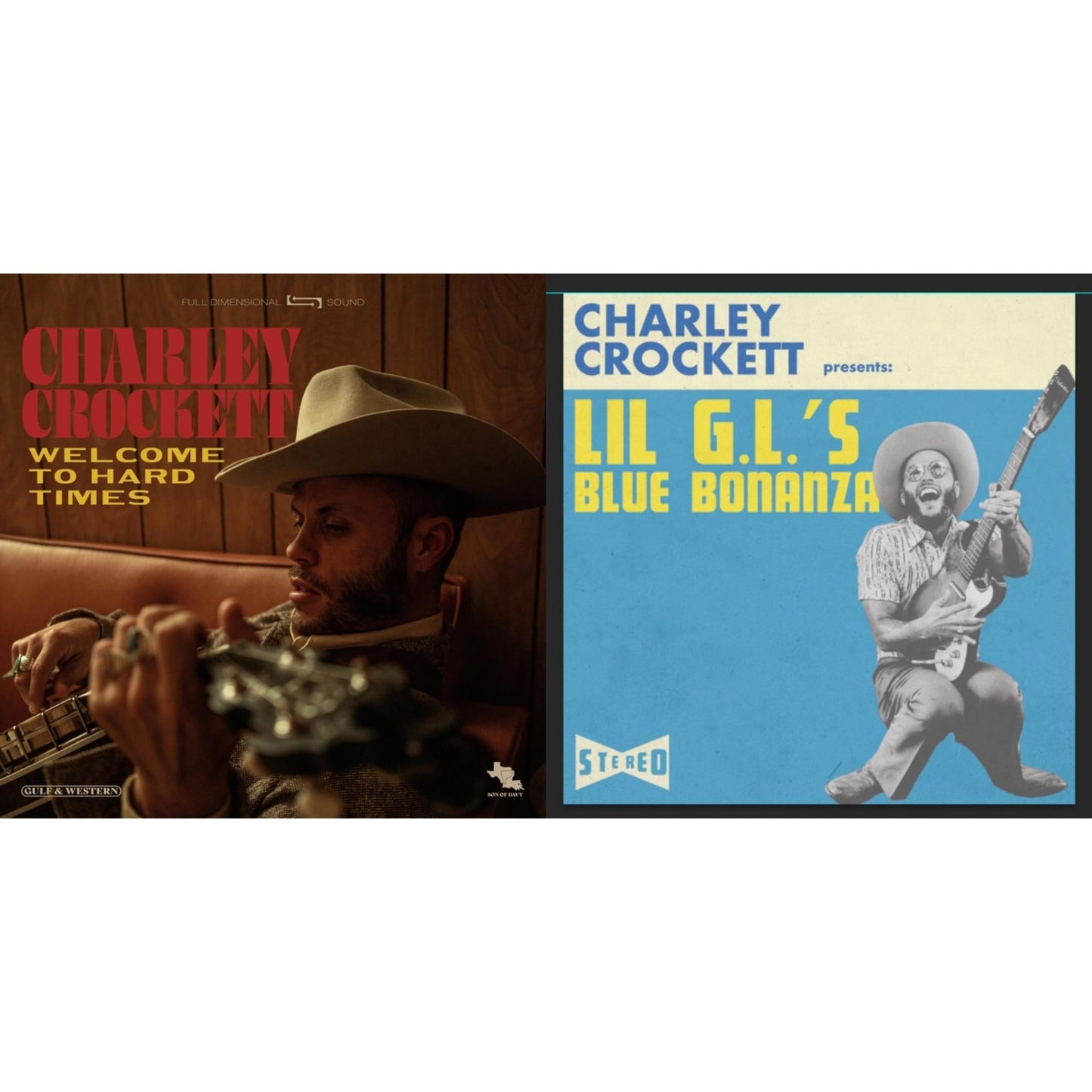 Charley Crockett - Lil G.L.'S Blue Bonanza & Welcome To Hard Times - LP Vinyl Bundle