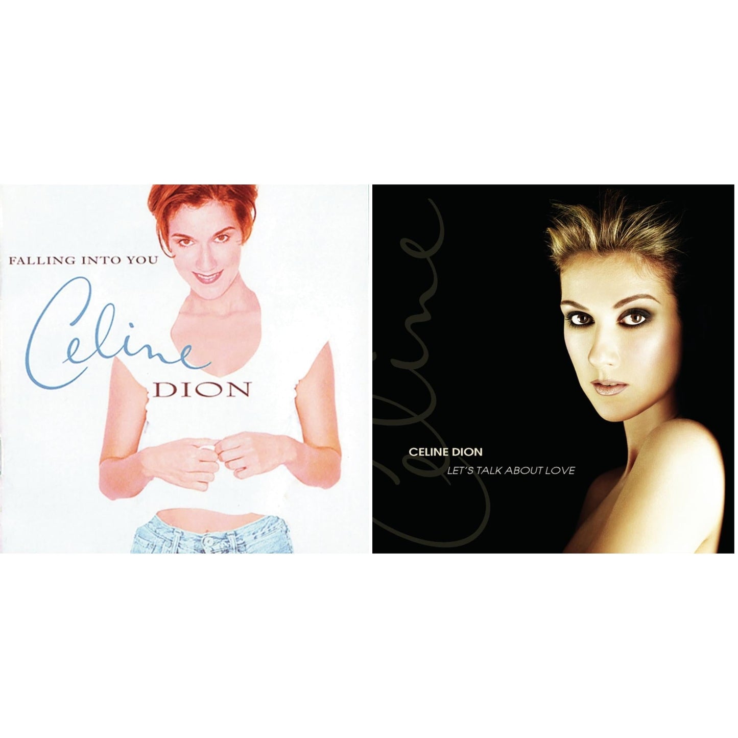 Celine Dion - Falling Into You (2 LP/140G/Dl Code) & Let's Talk About Love (Limited Edition/Opaque Orange Color Vinyl/2LP)