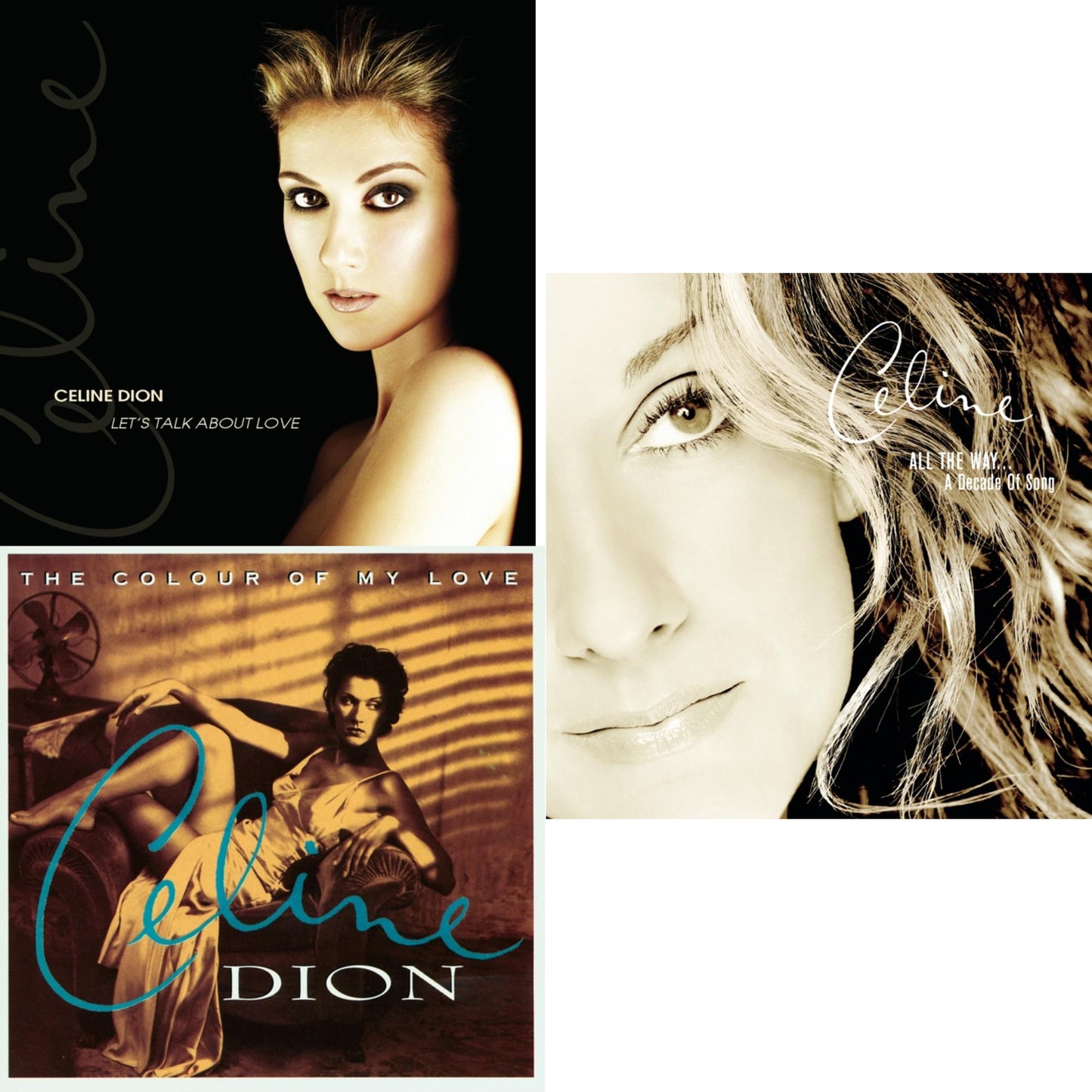 Celine Dion - Let's Talk About Love & Colour Of My Love & Playlist: Celine Dion All The Way...Decade Of Song - CD Bundle