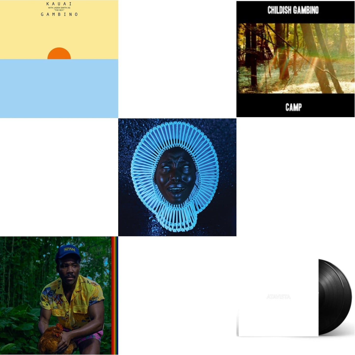Childish Gambino - Atavista (X) (2LP) & Bando Stone & The New World (X) (2LP/Opaque Black Vinyl) & Kauai & Awaken, My Love & Camp