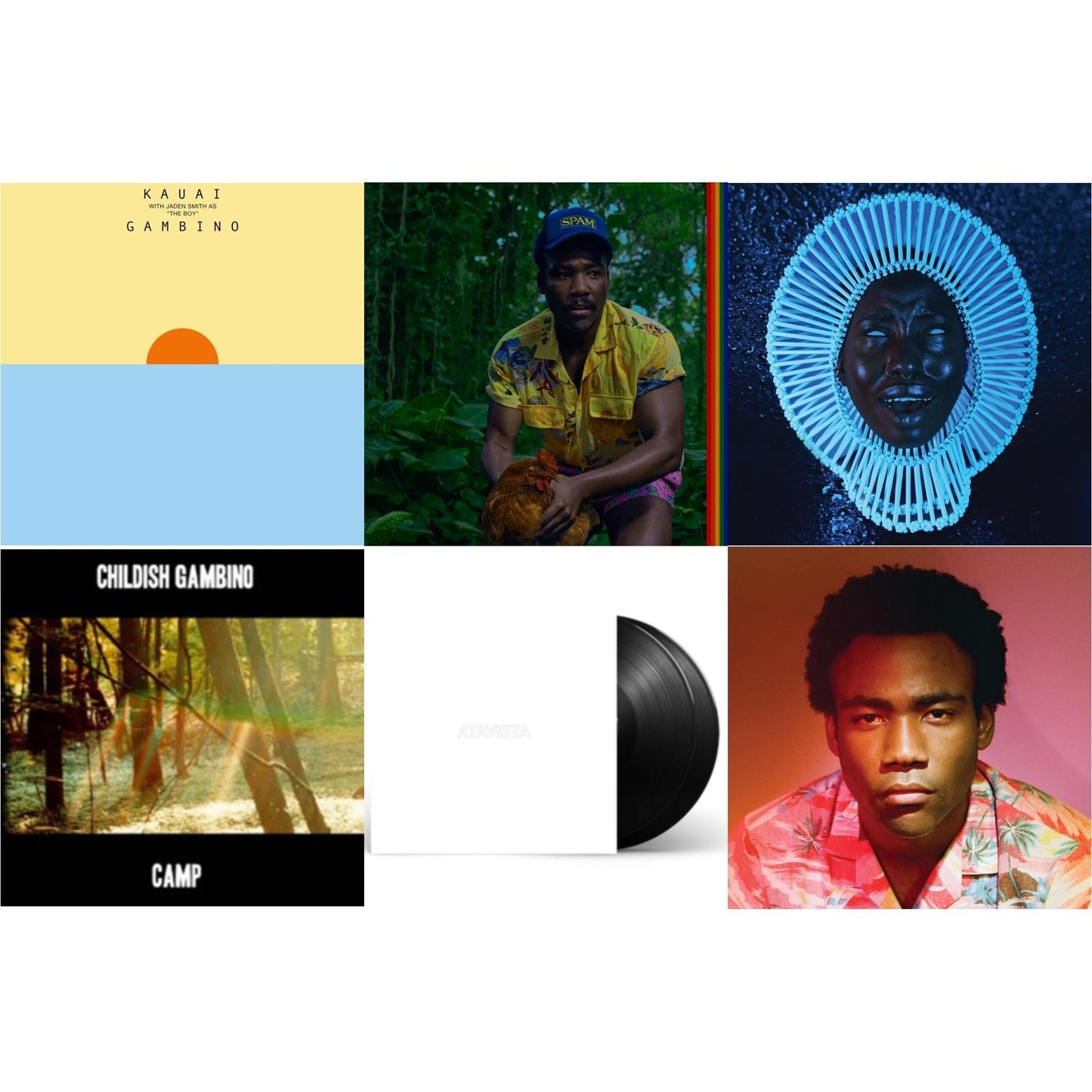 Childish Gambino - Atavista (X) (2LP) & Bando Stone & The New World (X) (2LP/Opaque Black Vinyl) & Because The Internet & Kauai & Awaken, My Love & Camp