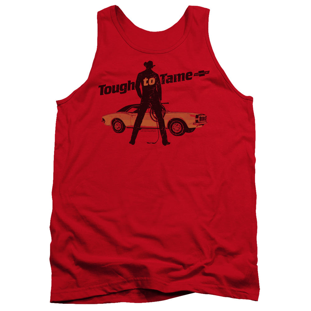Chevrolet Tough To Tame Mens Tank Top Shirt Red Officially Licensed