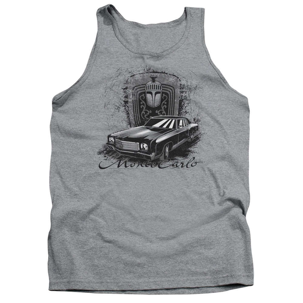 Chevrolet Monte Carlo Drawing Mens Tank Top Shirt Athletic Heather Officially Licensed