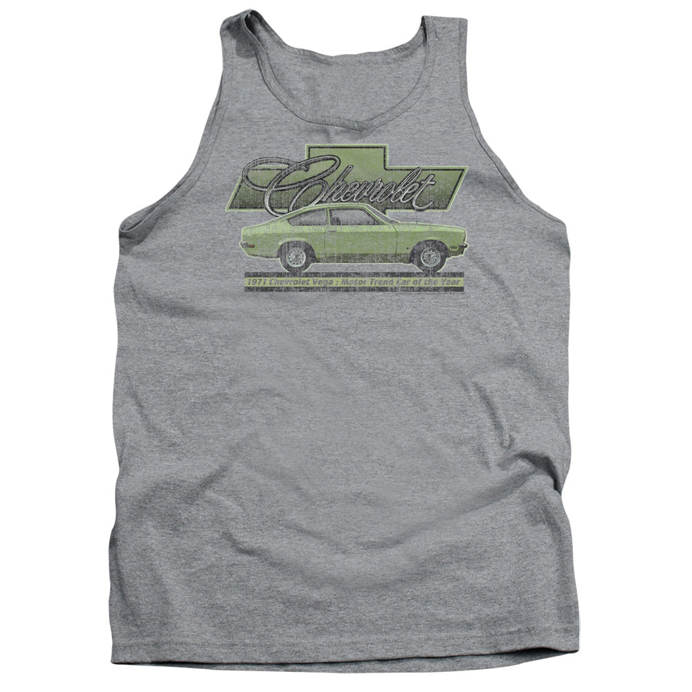 Chevrolet Vega Car Of The Year 71 Mens Tank Top Shirt Athletic Heather Officially Licensed