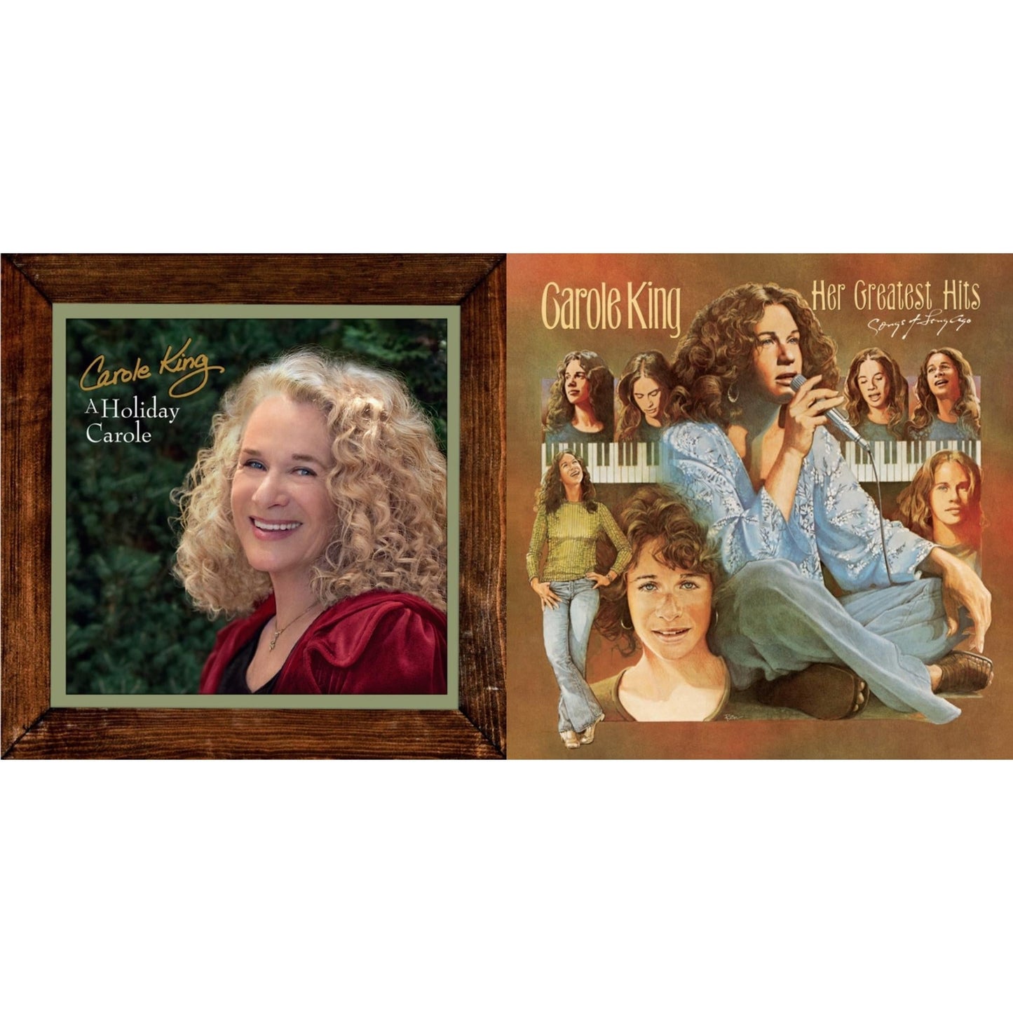 Carole King - Her Greatest Hits: Songs Of Long Ago (140G/Dl Code) & Holiday Carole - LP Vinyl Bundle
