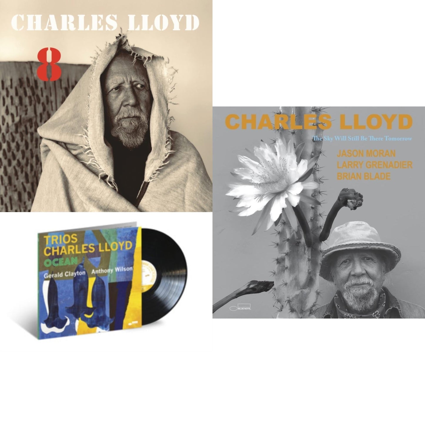 Charles Lloyd - 8: Kindred Spirits (Live From The Lobero) (2LP) & Trios: Ocean & Sky Will Still Be There Tomorrow (2LP)