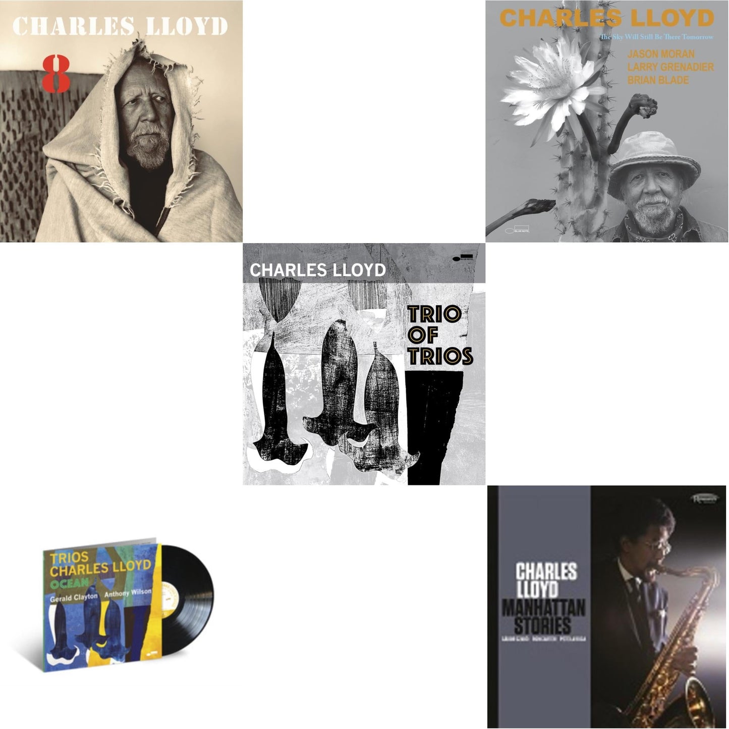 Charles Lloyd - 8: Kindred Spirits (Live From The Lobero) (2LP) & Trios: Ocean & Trios: Sacred Thread & Sky Will Still Be There Tomorrow (2LP) & Manhattan Stories (Deluxe/180G/2LP) (Rsd)