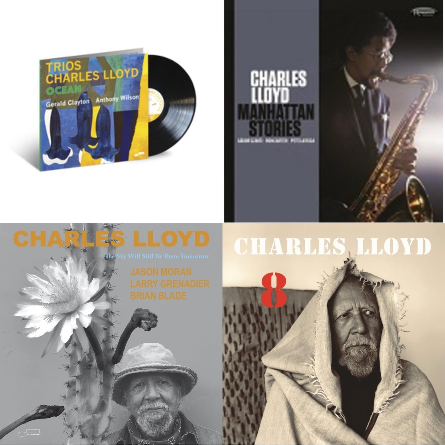 Charles Lloyd - 8: Kindred Spirits (Live From The Lobero) (2LP) & Trios: Ocean & Sky Will Still Be There Tomorrow (2LP) & Manhattan Stories (Deluxe/180G/2LP) (Rsd)