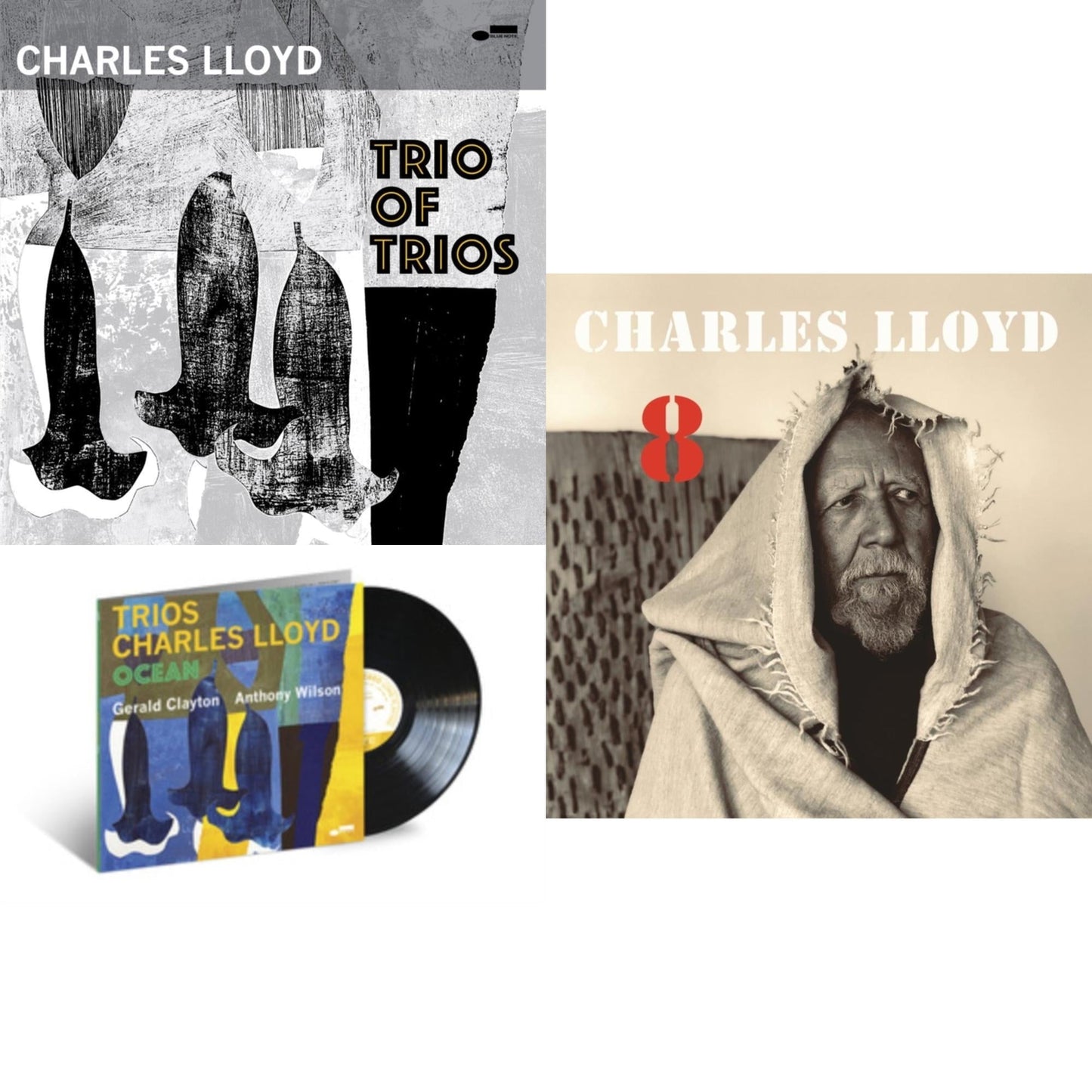 Charles Lloyd - 8: Kindred Spirits (Live From The Lobero) (2LP) & Trios: Ocean & Trios: Sacred Thread