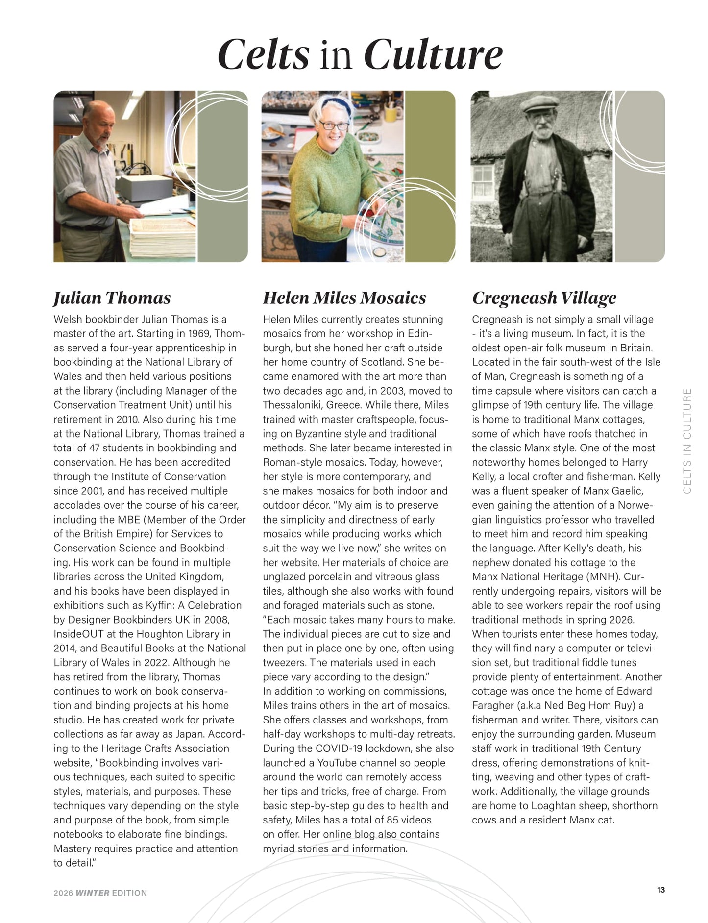 Celtic Life International - Winter 2026: The Celtic Conversation, Celtic Life Celebrates 40 Years, Remembering Sinéad, Scotland’s Rosslyn Chapel, Bretagne’s Coastline, Photographer Barry McCall & More