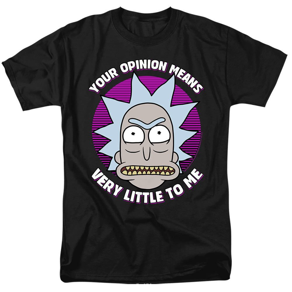 Rick And Morty Your Opinion Mens T Shirt Black Officially Licensed