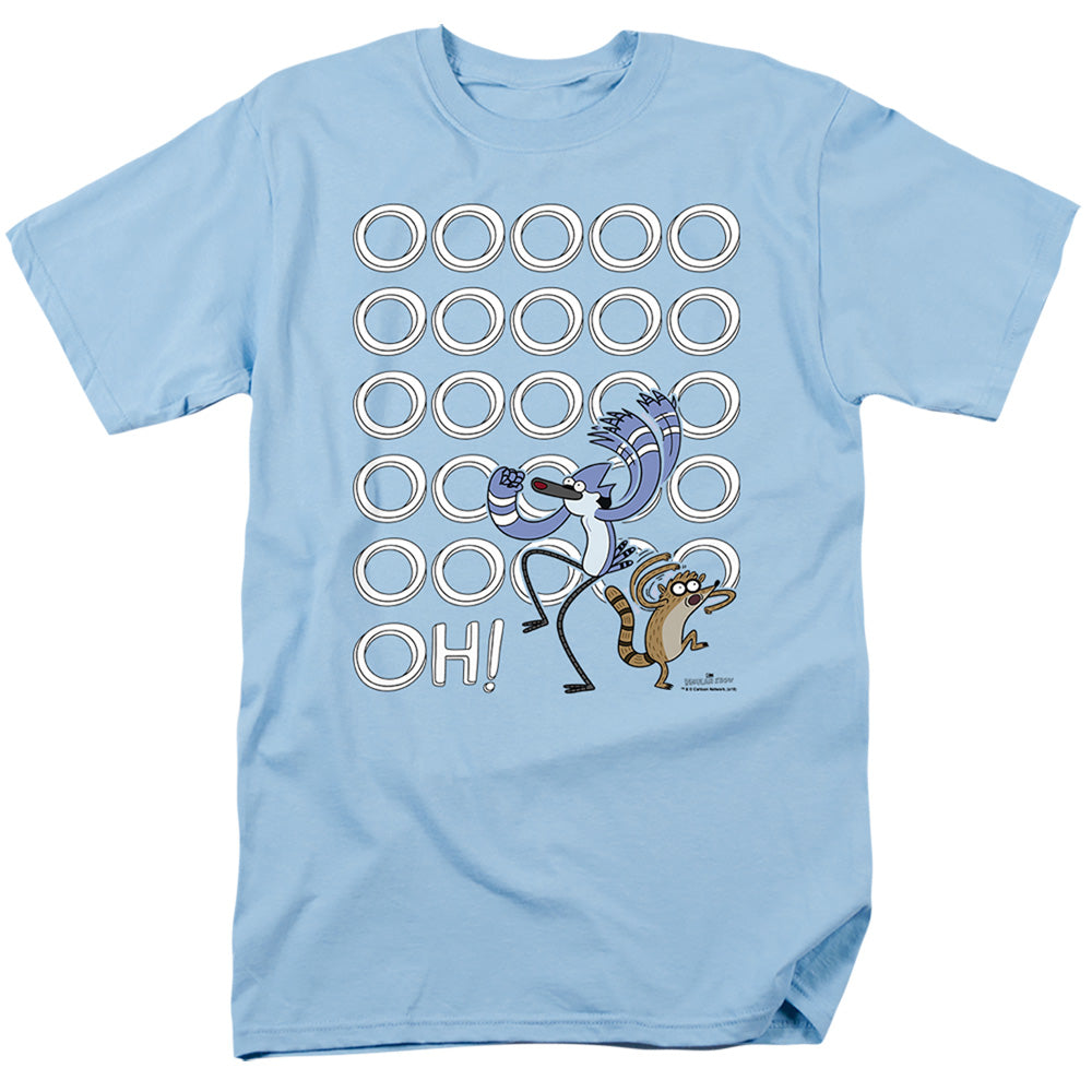 The Regular Show Oooooh Mens T Shirt Light Blue Officially Licensed