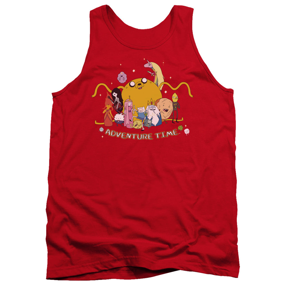 Adventure Time Outstretched Mens Tank Top Shirt Red Officially Licensed