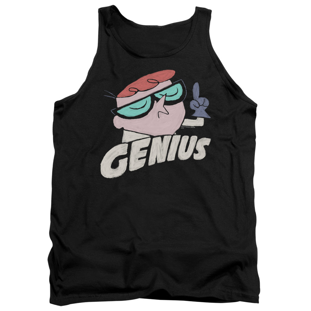 Dexters Laboratory Genius Mens Tank Top Shirt Black Officially Licensed