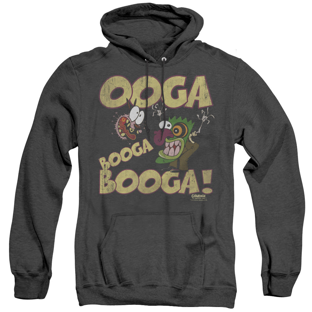 Courage Ooga Booga Booga Heather Mens Hoodie Black Officially Licensed