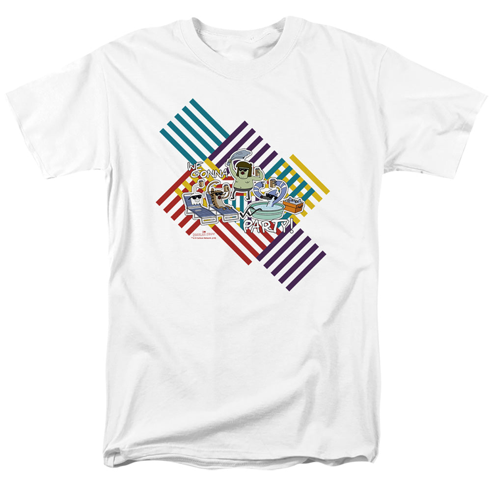 Regular Show We Gonna Party Mens T Shirt White Officially Licensed