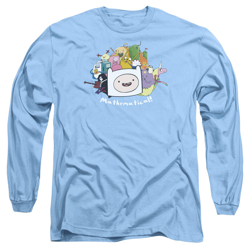 Adventure Time Mathematical Mens Long Sleeve Shirt Carolina Blue Officially Licensed