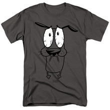 Load image into Gallery viewer, Courage The Cowardly Dog Scared Mens T Shirt Charcoal