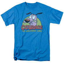 Load image into Gallery viewer, Courage The Cowardly Dog Colorful Courage Mens T Shirt Turquoise