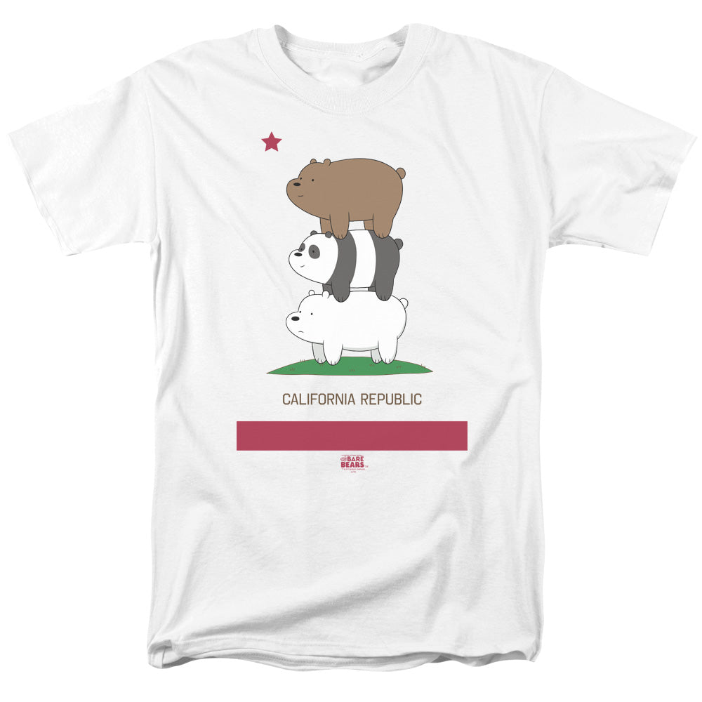 We Bare Bears Cali Stack Mens T Shirt White Officially Licensed