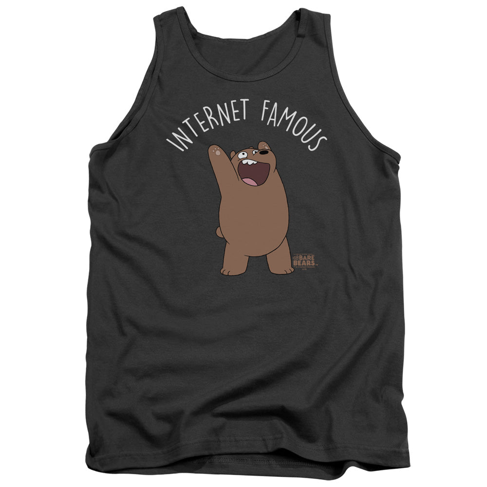 We Bare Bears Internet Famous Mens Tank Top Shirt Charcoal Officially Licensed